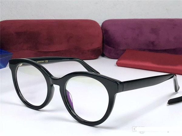 

new fashion designer optical prescription glasses 0348 cat eye frame popular style selling hd clear lens, Black