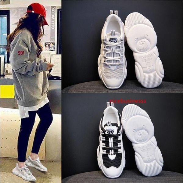 

new women casual sneaker beige all-match fashion womens outdoor cloth shoes black white split sneakers size 36-39