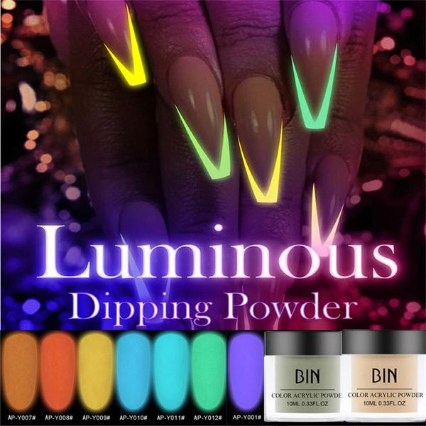

new 1box fluorescent glitter glow pigment dust neon phosphor dipping powder luminous nail art decorations uv gel polish design, Silver;gold