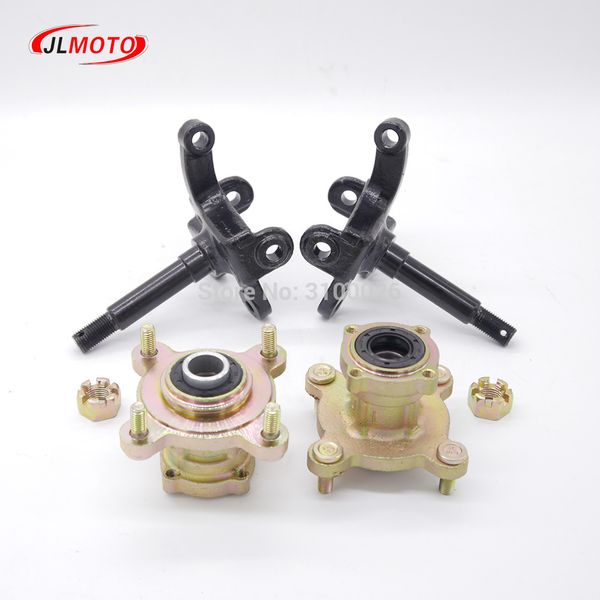 

1set 4 stud steering strut knuckle spindles with brake disc wheel hub fit for fuel gaso electric atv utv golf buggy bike parts