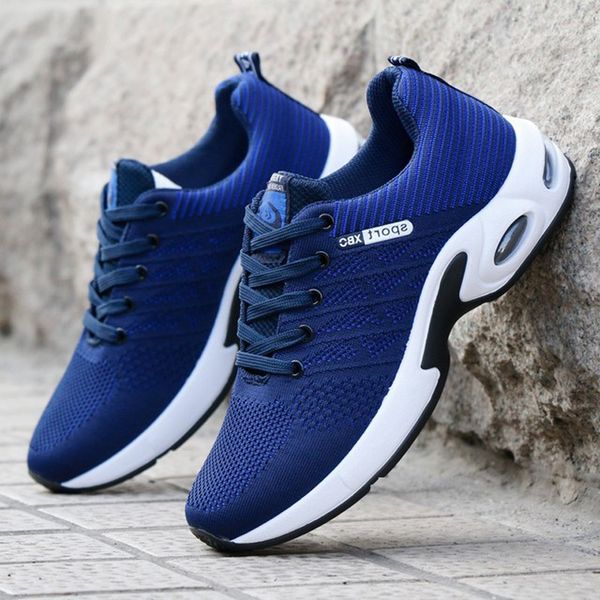 

men sneakers breathable sport running shoes air cushion mesh outdoor walking shoes male fitness non-slip trainers size 44
