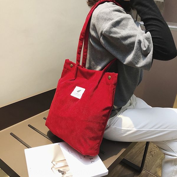 

female corduroy shoulder messenger female art shopping cloth shoulder canvas canvas bag bag