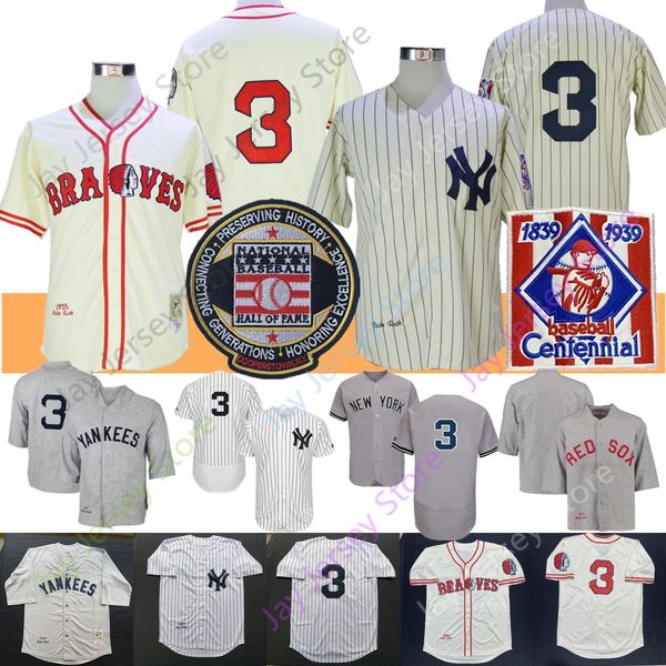 

babe ruth jersey coopers-town baseball hall of fame white cream pinstripe hemp-grey home away men size m-3xl, Blue;black