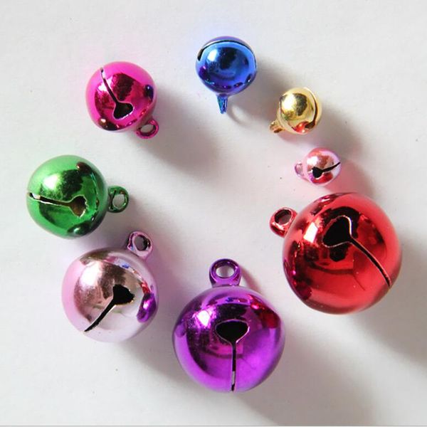 

10pcs/set gorgeous alloy colorful bells diy handmade jewelry accessories home party wedding decoration christmas tree ornaments