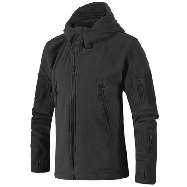 

autumn winter outdoor soft shell fleece jacket men hunting fishing sportswear practical thermal hiking jackets, Blue;black