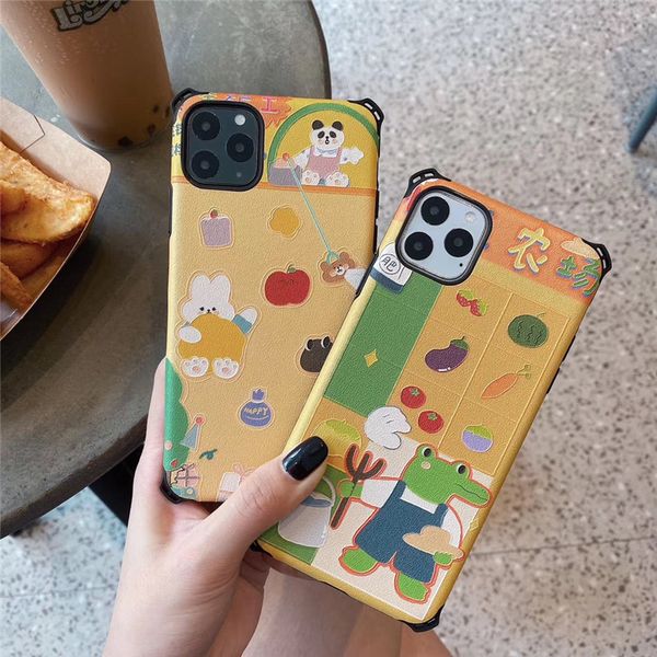 

one piece luxury телефон чехол для iphone 6s 7 8p xr 11pro 11promax моды мультфильм фермы с анти-падения конструктора корпуса телефона задне