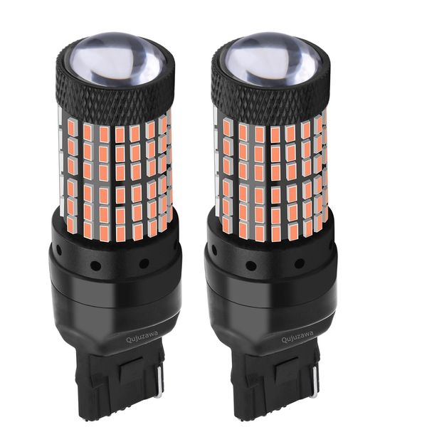 

2pcs t20 w21w 7440 wy21w super bright 1600lm led car tail brake bulbs auto reverse lamp turn signals daytime running lights