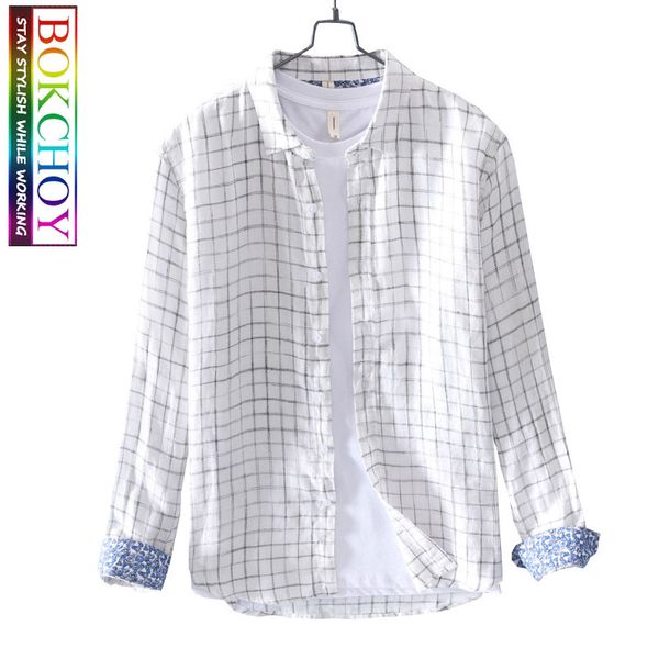 

men linen plaid shirts casual shirts long sleeve shirt men autumn and winter plaid shirt, White;black
