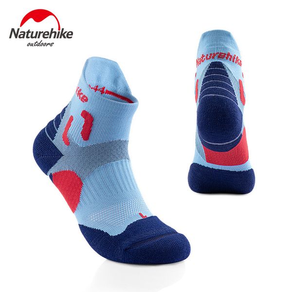 

naturehike outdoor marathon training socks sweat-absorbent breathable quick-drying basketball socks running sports, Black