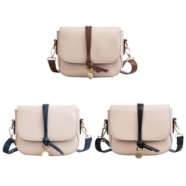 

fashion leather messenger bags women pure color flap small shoulder handbag