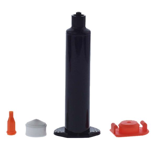 

10cc uv black adhesive syringe barrel sleeve, piston, end caps, hats