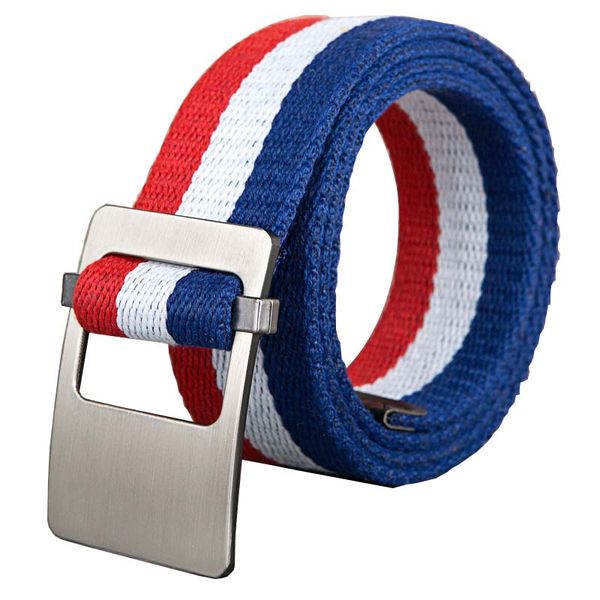 

2018 younger colorful stripe series belt nylon straps elastic tactical belts energetic style alloy buckle men girl young sport, Black;brown