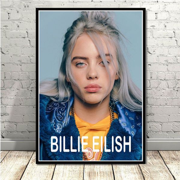 

billie eilish music singer star posters and prints pictures on the wall canvas painting decorative home decor cuadros