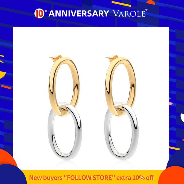 

varole simple chain part drop earrings for women earings fashion jewelry long earrings oorbellen voor vrouwen pendientes brincos, Golden