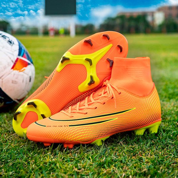 

high football boots men l dream speed 002 zoom 13 elite athletic trainers sneakers cr7 soccer shoes boots, Black
