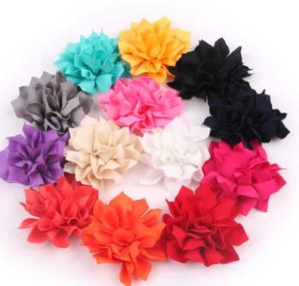 

10pcs sharp angled lotus flowers hair accessories flower boutique accessory wedding decoration flower no hairclips, Slivery;white