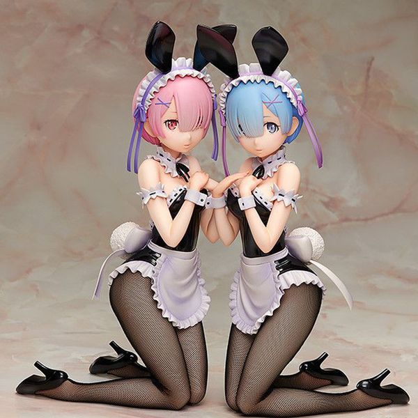 

bunny girl re:life in a different world from zero rem figma pvc action collectible model toys doll japanese anime figures t200304