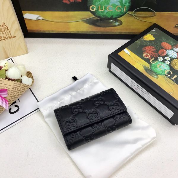 

лучший короткий кошелек на молнии с коробкой женщины Марка натуральная кожа квад