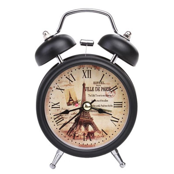 

retro alarm clock round number showing bed desk table travel quartz plastic alloy clock cute portable home decor 2018 small zj0364