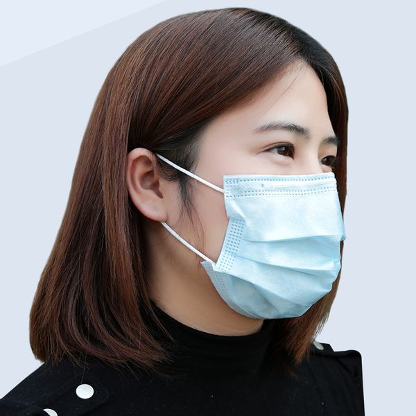 

синий 3-слойный расплав-выдувная ткань пылезащитный анти-туман дышащая маска для взрослых бесплатная доставка dhl мужчины женщины одноразовы