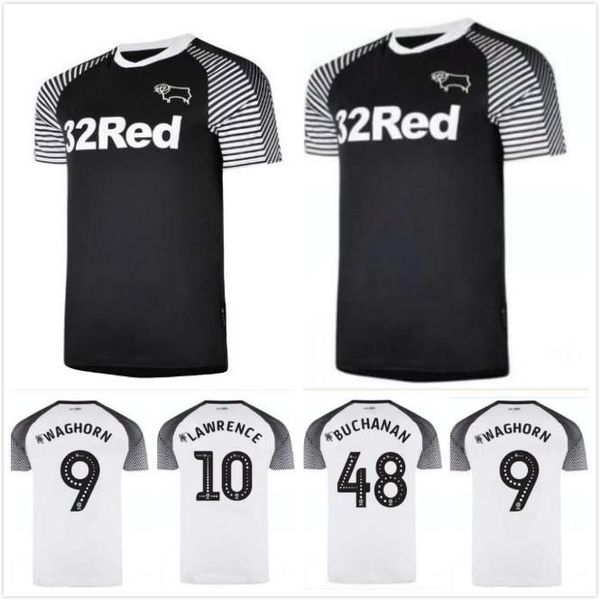 

rooney 19 20 derby county soccer jerseys 2019 2020 camisetas de futbol marriott lawrence jersey waghorn dowell paterson, White;black