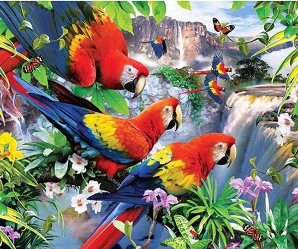 

Full Square/Round Drill 5D DIY Diamond Painting "parrot" Embroidery Cross Stitch Mosaic Home Decor Art Experience toys Gift A0401