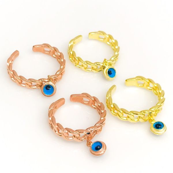 

new trend evil eye auger silver ring, Golden;silver