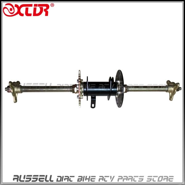 

axle (rear) complete assembly with carrier hub brake disc chain sporcket 110cc 150cc 200cc atv quad go karts bike