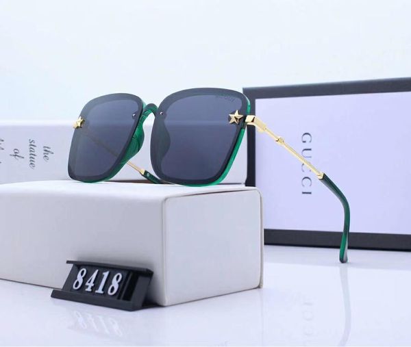 

designer sunglasses luxury sunglasses fashion brand g8418 for woman glasses driving uv400 adumbral with box and little bee logo high quality, White;black