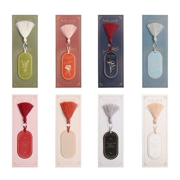 

letter of lovers leather bookmarks love poetry series creative reading retro art tassel practical stationery plant bookmark styl