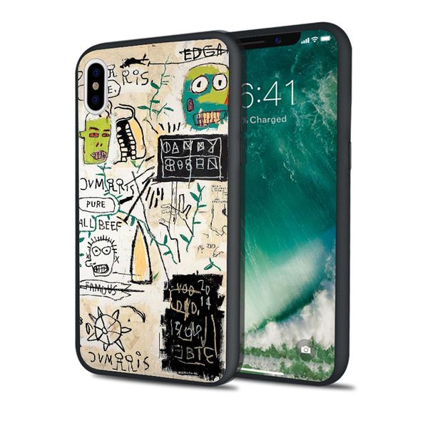 

fundas luxury cool painting phone case for iphone 11 pro xs max xr 8 7 6s plus 5s se 5 case black soft silicone tpu cover.