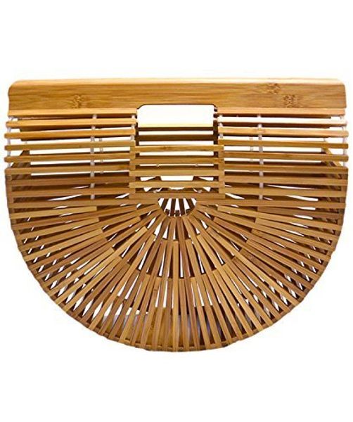 

Miuco Womens Bamboo Handbag Handmade Large Tote Bag