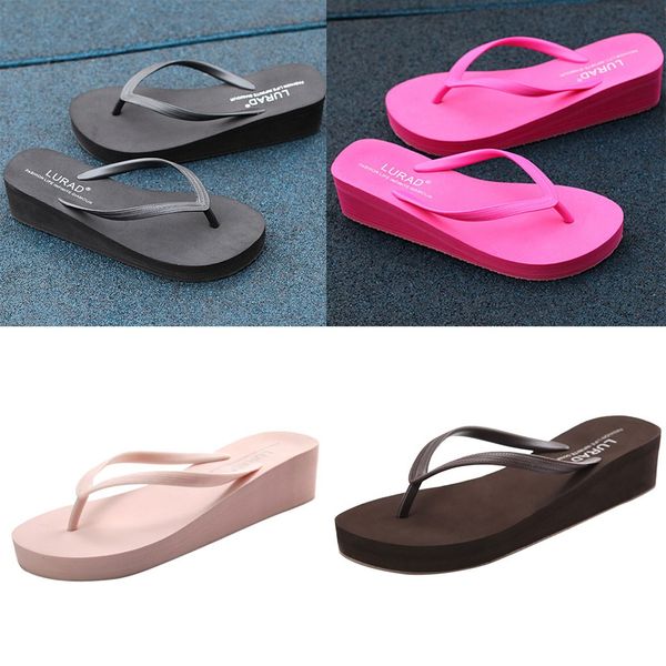 

new988 men women shoes sandals slipper shoes slide summer fashion wide flat slippery sandals slipper flip flop size 35-46, Black