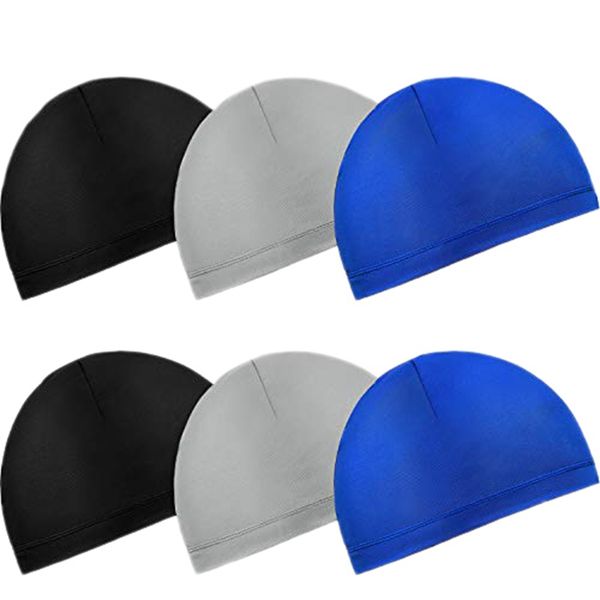 

6pcs helmet liner for men women motorcycle helmet hard hats liner sports running wicking caps, Black