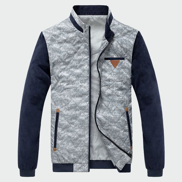 

Men Jacket Spring Autumn Patchwork Casual Coat Baseball Slim Mens Clothing Fashion Coats Male Outerwear M-2XL