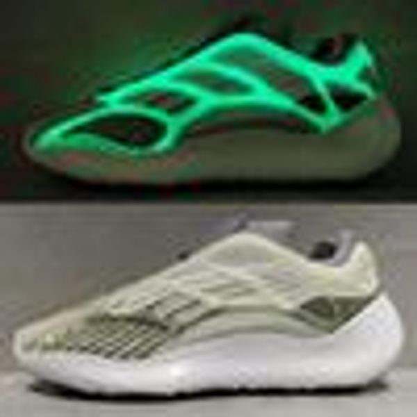 

wholesale 700s v3 white glow noctilucent new men women kanye west carbon designer shoes luminous runner running sports sneakers 36-45