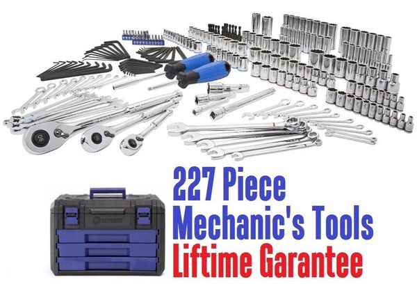 

Kobalt 227 piece tandard metric mechanic 039 tool et with hard ca e