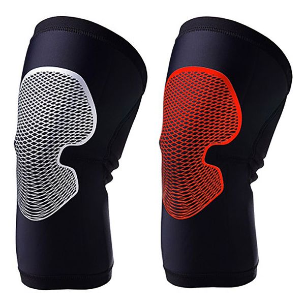 

thick gel knee pad impact absorption knee support compression anti-slip sleeve basketball pad sports joint protection, Black;gray