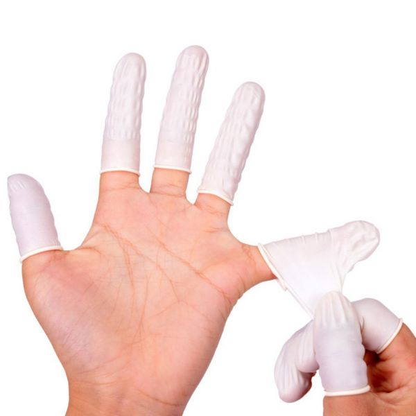 

одноразовые латексные finger кроватки защитные перчатки fingertips anti-static non-slip пылесухость finger крышки dropshipping d1