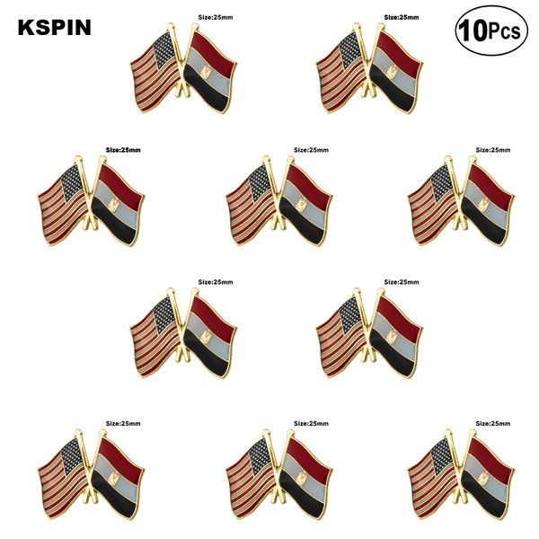 

u.s.a.& egypt lapel pin flag badge brooch pins badges 10pcs a lot, Gray