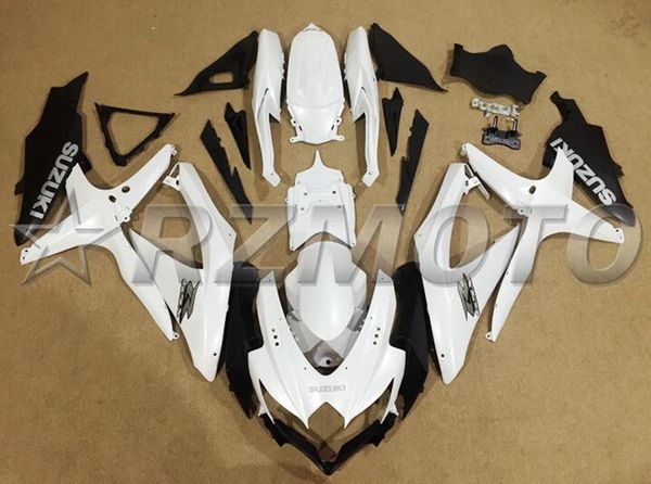 

injection mold new abs motorcycle fairings set fit for suzuki gsx-r600 gsx-r750 600 750 k8 2008 2009 2010 08 09 10 white