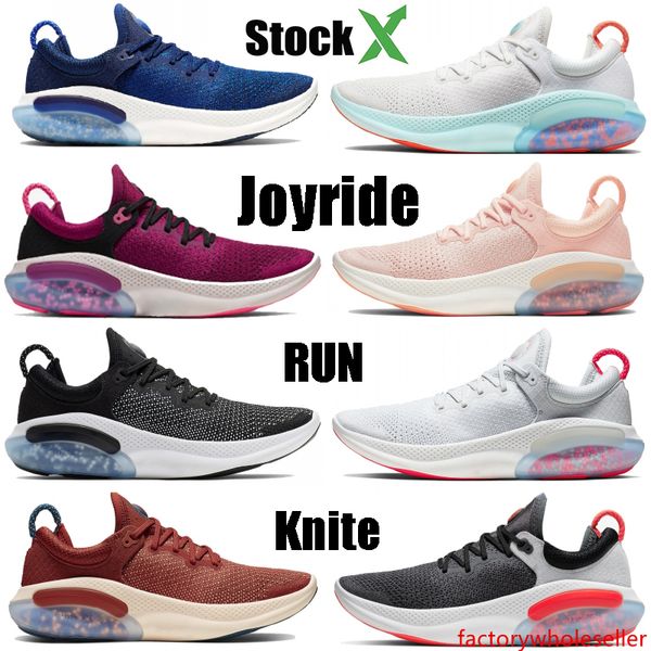 

2020 mens designer joyride running shoes run knite racer blue bleached coral university red white sail gray pink womens sport trainers 36-45