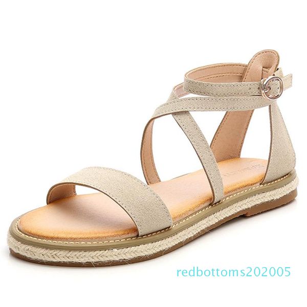 

karin 2020 new arrivals flock comfortable shoes woman sandals female buckle strap solid wholesale summer sandals women shoes r05, Black