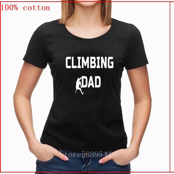 

women's t-shirt climbing dad gift for outdoors lovers o-neck printed tee shirt brand style short sleeve, White