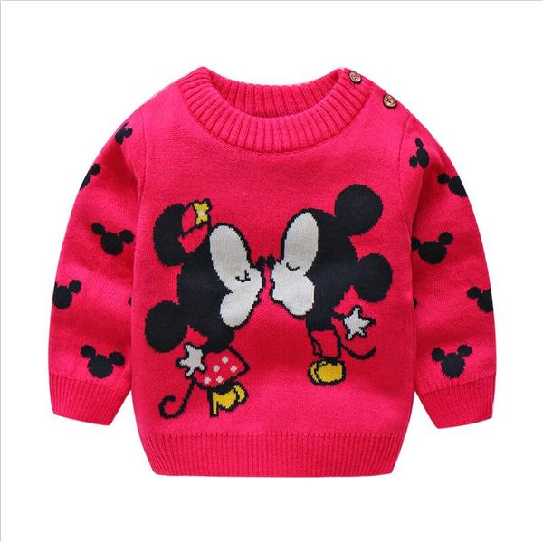 

bibicola baby girl winter clothes toddler baby cartoon sweater jumper kids 0-neck pullover fall winter clothes velvet coat, Blue
