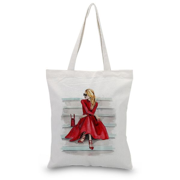 

handbag canvas tote bag shopping bag daily use custom print logo text diy eco ecologicas reusable recycle