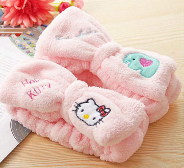 

new hello kitty wash face makeup beauty exercise hair cap yey-05