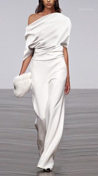 

urban leisure style female clothing womens summer jumpsuit fashion solid color slanted neck womens rompers sexy, Black;white