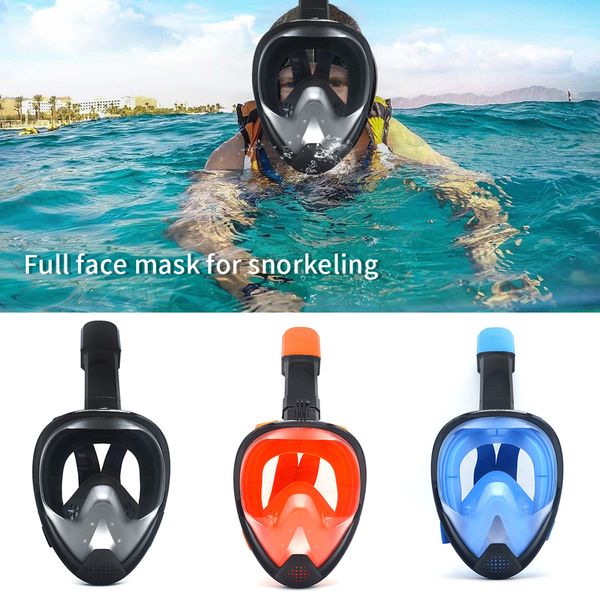 

full face diving mask scuba mask underwater anti fog snorkeling 180 degree glasses training dive equipment new