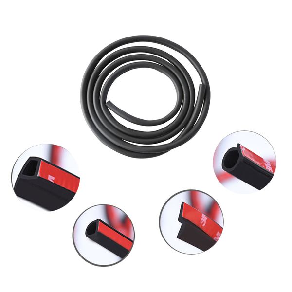 

2 meters car rubber seal strip small d p z b type self-adhesive noise sound insulation universal car window door trunk seal edge